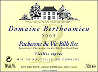 Picture of Pacherenc du Vic Bilh label